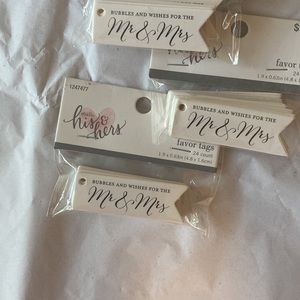 Wedding Bubble Tags 3 packs 24 tags in each pack.
